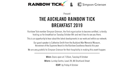 The Auckland 2019  Rainbow Tick Breakfast primary image