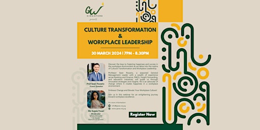 Imagen principal de Seminar: Culture Transformation & Workplace Leadership