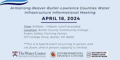 Armstrong - Beaver - Butler - Lawrence Water Infrastructure Meeting