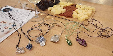 Sea Glass Wire Wrapped Pendants at Powder Hollow Brewing