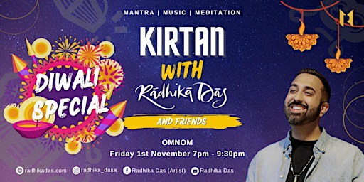 Imagem principal do evento Kirtan with Radhika Das & Friends | Diwali at OmNom