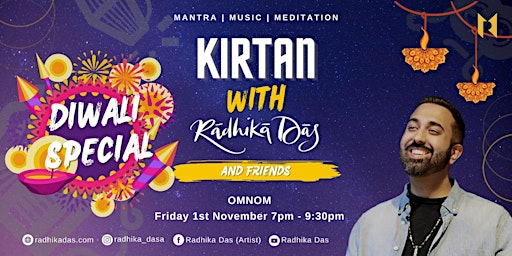 Immagine principale di Kirtan with Radhika Das & Friends | Diwali at OmNom 