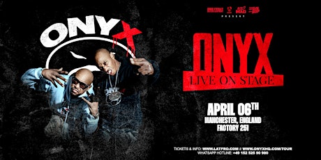 Imagem principal do evento ONYX Live in Manchester