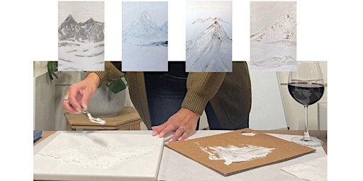 Texturized Mountain Painting Experience with Refreshments/Wine  primärbild