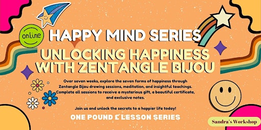 Happy Mind Series: Unlocking Happiness with Zentangle Bijou #03 primary image