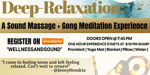 Primaire afbeelding van Wellness + Sound | A Sound Massage + Gong Meditation Experience