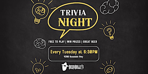 Trivia Night at Beer Billys primary image