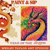 Immagine principale di Year of the Dragon Paint and Sip Events 