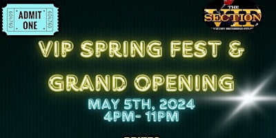 VIP SPRING FEST/GRAND OPENING primary image