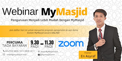 Imagem principal de Webinar MyMasjid & Demo Sistem MyMasjid bersama En. Asyraf