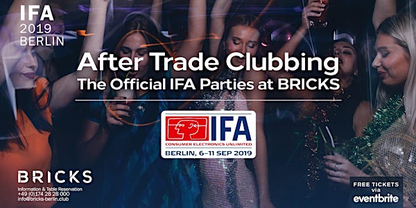 IFA After Trade Clubbing 06th - 10th September 2019