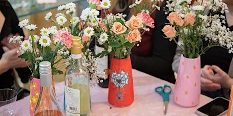 Boozy Brushes X House of Poke | Sip & Paint Vases & Bouquet Workshop