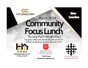 Image principale de Community Focus lunch (March 2024)