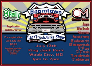 BoomTown Car, Truck & Bike Show presented by Cruisin Main & O'Reilly Auto