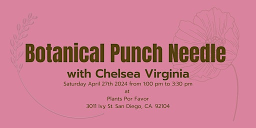 Botanical Punch Needle with Chelsea Virginia  primärbild