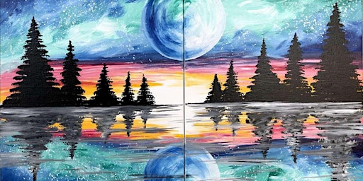 Primaire afbeelding van Celestial Moon - Date Night - Paint and Sip by Classpop!™