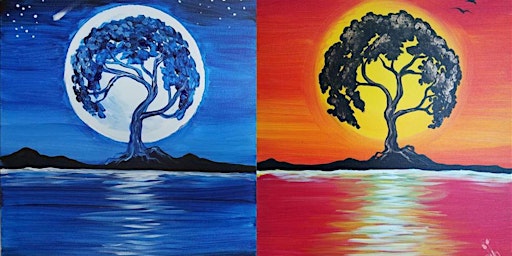 The Sun and the Moon Reflections - Paint and Sip by Classpop!™ primary image