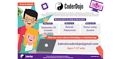 CoderDojo Bahrain - Games using Scratch primary image