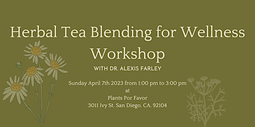 Herbal Tea Blending for Wellness Workshop primary image