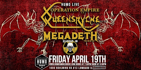 Queensryche Tribute Operation Empire & Megadeth Tribute Hangar 18
