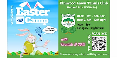 Immagine principale di Elmwood Juniors Easter Tennis Camps with Daniele & Will 