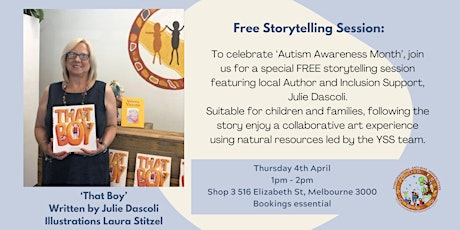 Free Storytelling Session 'That Boy'  Author Julie Dascoli