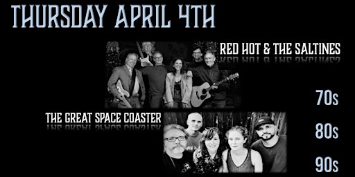 Immagine principale di Red Hot & The Saltines + The Great Space Coaster! 70s-90s Rock (Free Tix!) 