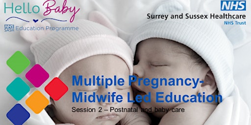 Primaire afbeelding van Multiple Pregnancy - Midwife Led Education. Session 2 Postnatal & Baby Care