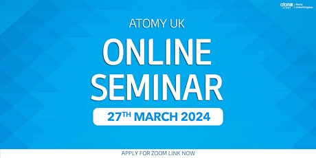 Immagine principale di Atomy UK - Online Seminar w/ Royal Master Peter Lee 