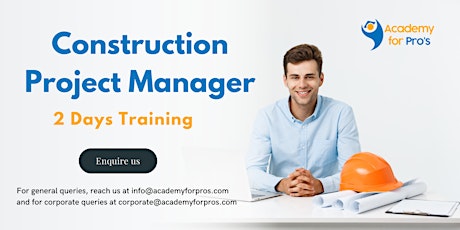 Construction Project Manager 2 Days Training in Morristown, NJ