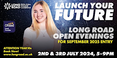 Long Road Sixth Form College Open Evenings - Wednesday 3 July 2024 primary image