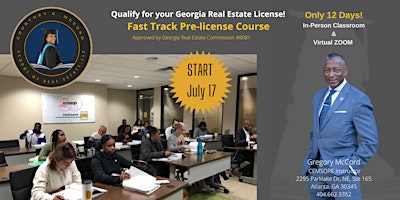 REAL ESTATE PRE-LICENSE "FAST TRACK" ONLY 12 DAYS, LIVE IN-PERSON & ZOOM primary image