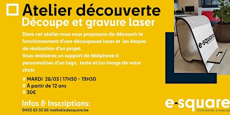 Primaire afbeelding van Atelier Découverte - Découpe et gravure laser
