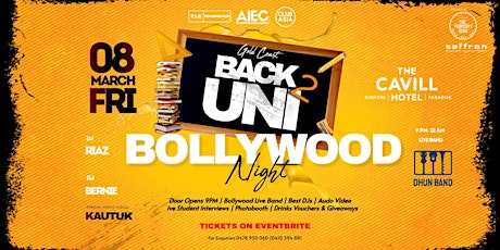 Imagen principal de BACK 2 UNI Gold Coast's Best Bollywood Night