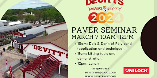 Image principale de Devitt's Nursery & Supply Paver Seminar 2024