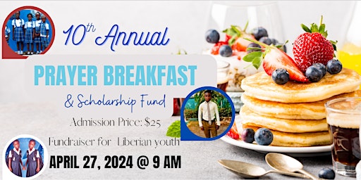 Immagine principale di 10th Annual Prayer Breakfast & Scholarship Fund Benefit 