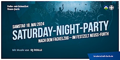 Hauptbild für SATURDAY-NIGHT-PARTY 2024 | After-Fackelzug-Party | mit DJ