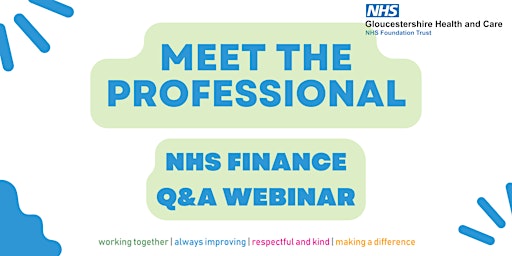 Primaire afbeelding van Meet the Professional - NHS Finance  Q&A