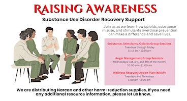 Hauptbild für Raising Awareness - Substance Use Disorder Recovery Support