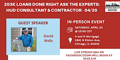 Immagine principale di 203k Loans Done Right  Ask the Experts: HUD Consultant & Contractor - 4/20 