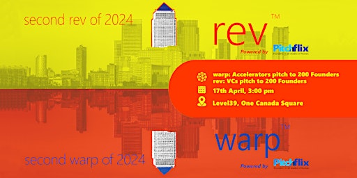 Image principale de rev London April 2024: Accelerators and VCs pitching to Startups