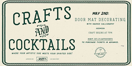 Image principale de Crafts & Cocktails: Door Mat Decorating