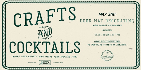 Crafts & Cocktails: Door Mat Decorating