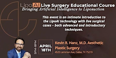 LipoAI Live Surgery Educational Course: Bringing Artificial Intelligence to