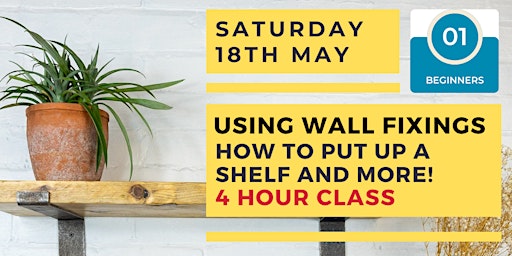 Imagem principal de Introduction to DIY - Using wall fixings How to put up a shelf and more!