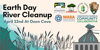 Imagem principal do evento 2024 Oxon Cove Earth Day River Cleanup