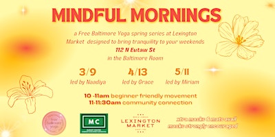 Mindful Mornings - Yoga and Wellness Sessions primary image