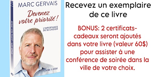 Imagem principal do evento Devenez votre priorité - Recevez ce livre  par la poste + bonus 2 billets