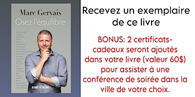 Primaire afbeelding van Osez l'équilibre - Recevez ce livre par la poste + bonus 2 billets