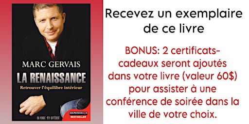 Hauptbild für La Renaissance - Recevez ce livre par la poste + bonus 2 billets